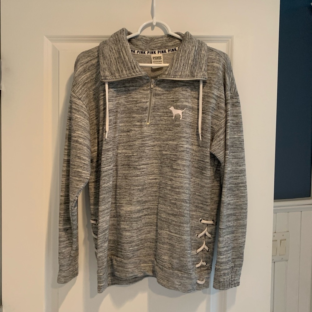 PINK quarter zip-up
